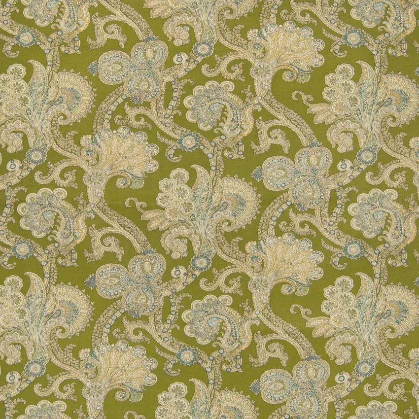Grass Green Floral Outdoor Upholstery Fabric by the Yard
