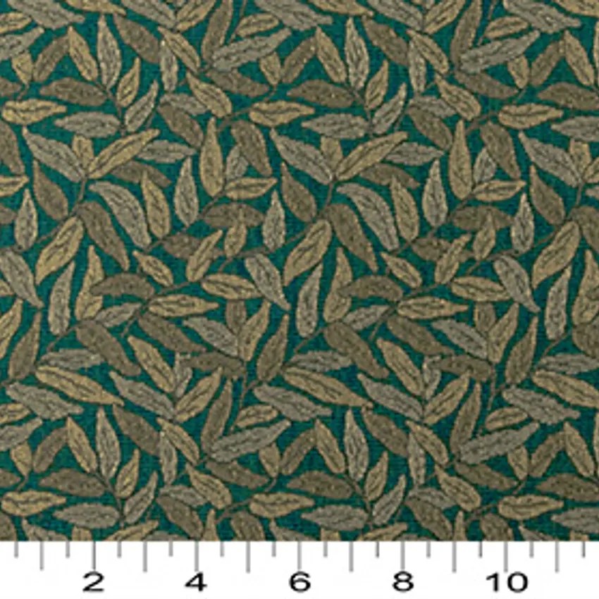 Amazon Green Leaves Woven Patterns Upholstery Fabric by the Yard