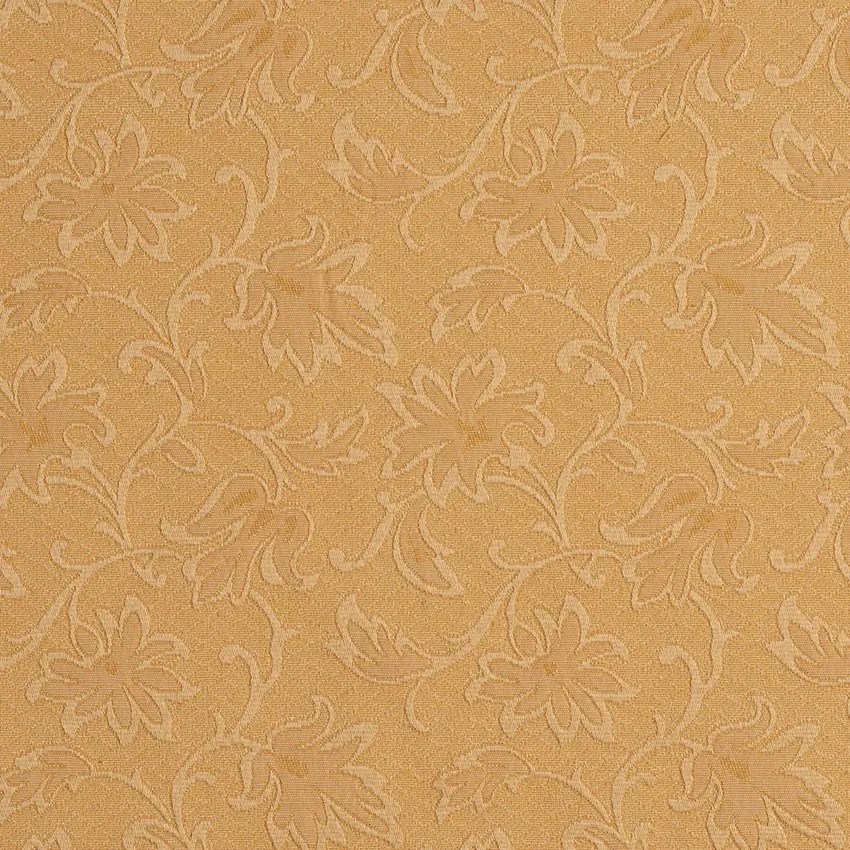 Gold Floral Swirl Brocade Upholstery Fabric