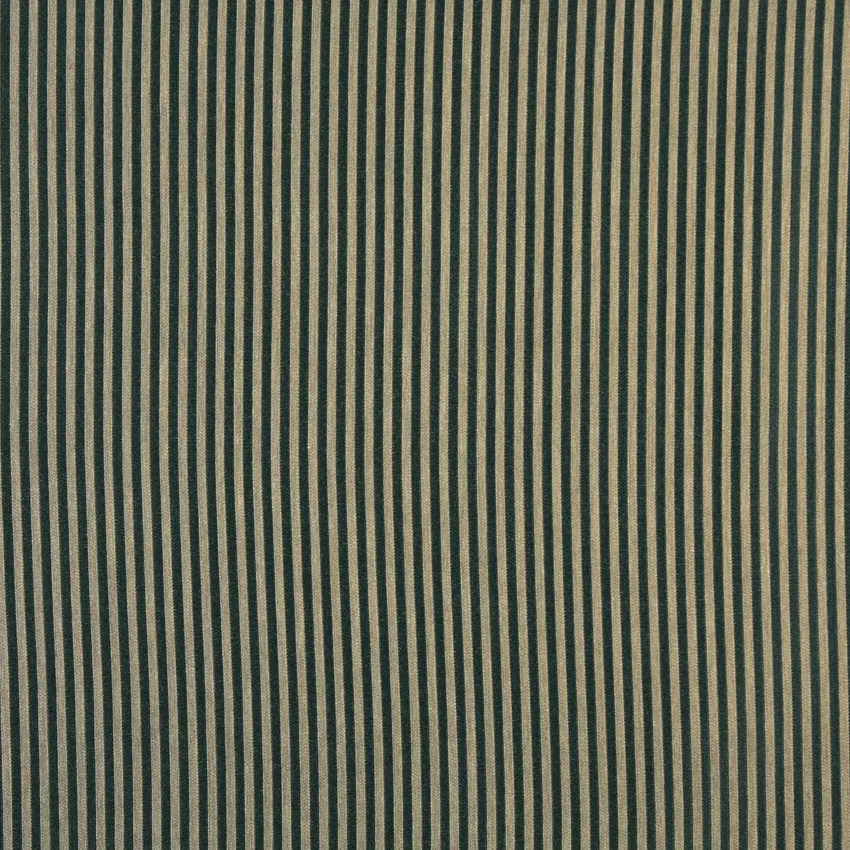 Forest Green and Beige Small Scale Stripe Damask Upholstery Fabric