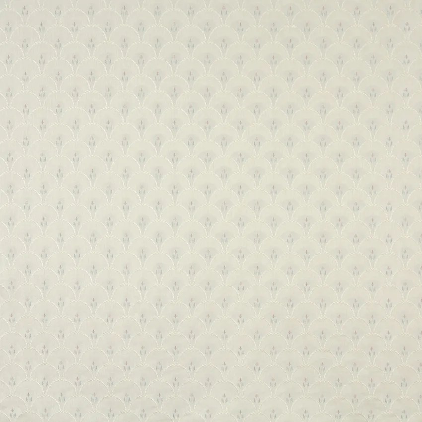 Cream White Classic Shell Scale Damask Upholstery Fabric K0951 KOVI