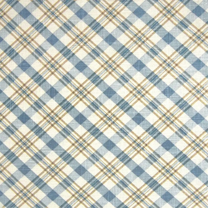 Chambray Blue Plaid Upholstery Fabric by the yard G1646 KOVI Fabrics