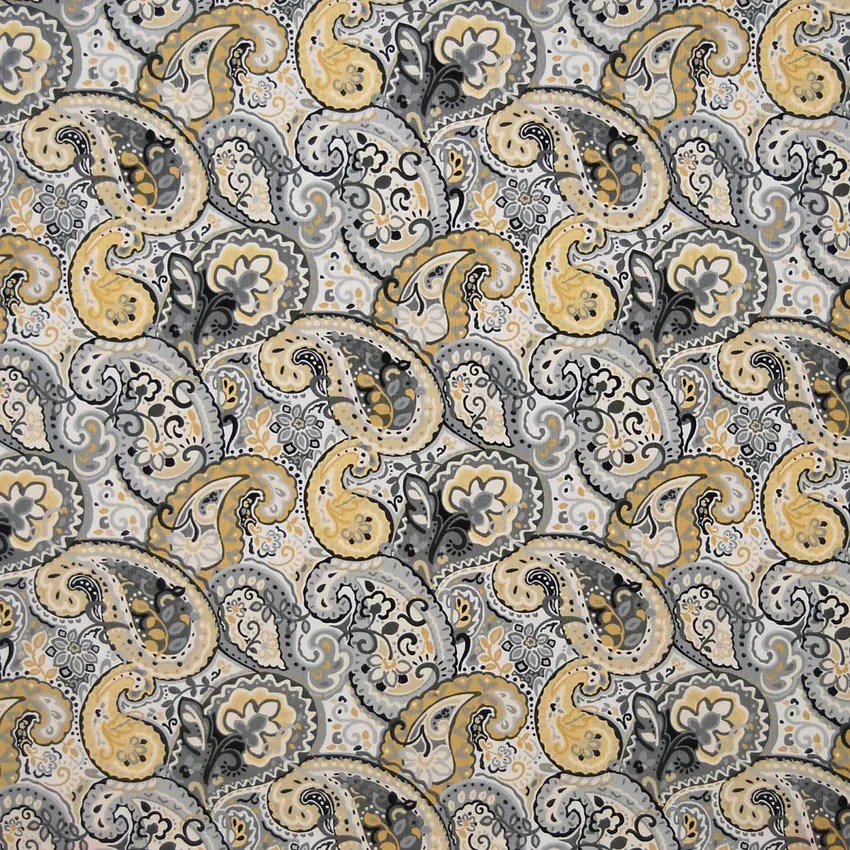 Shadow Gray Floral Cotton Upholstery Fabric by the Yard G6607 KOVI