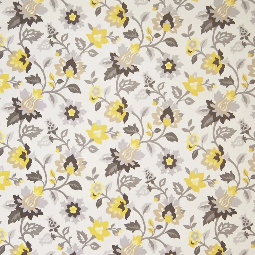Amherst Gray Floral Cotton Upholstery Fabric by the Yard G7525 KOVI