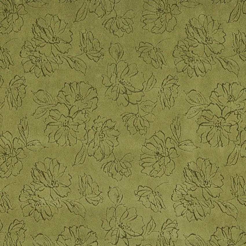 Light Geen Floral Microfiber Upholstery Fabric by the yard KC312 KOVI