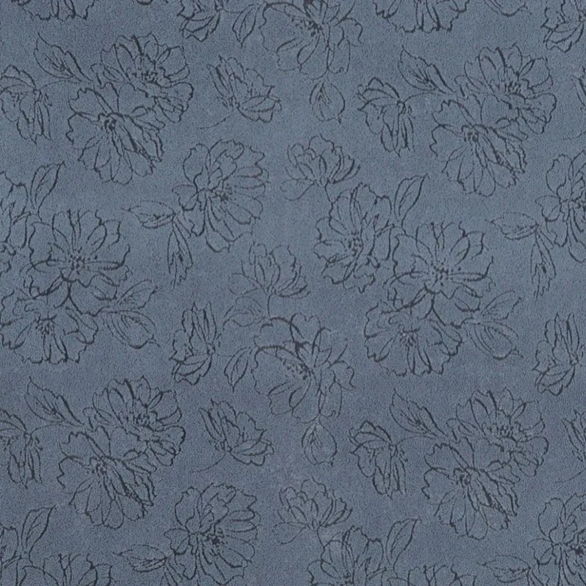 Light Blue Floral Microfiber Upholstery Fabric by the Yard KC701 KOVI