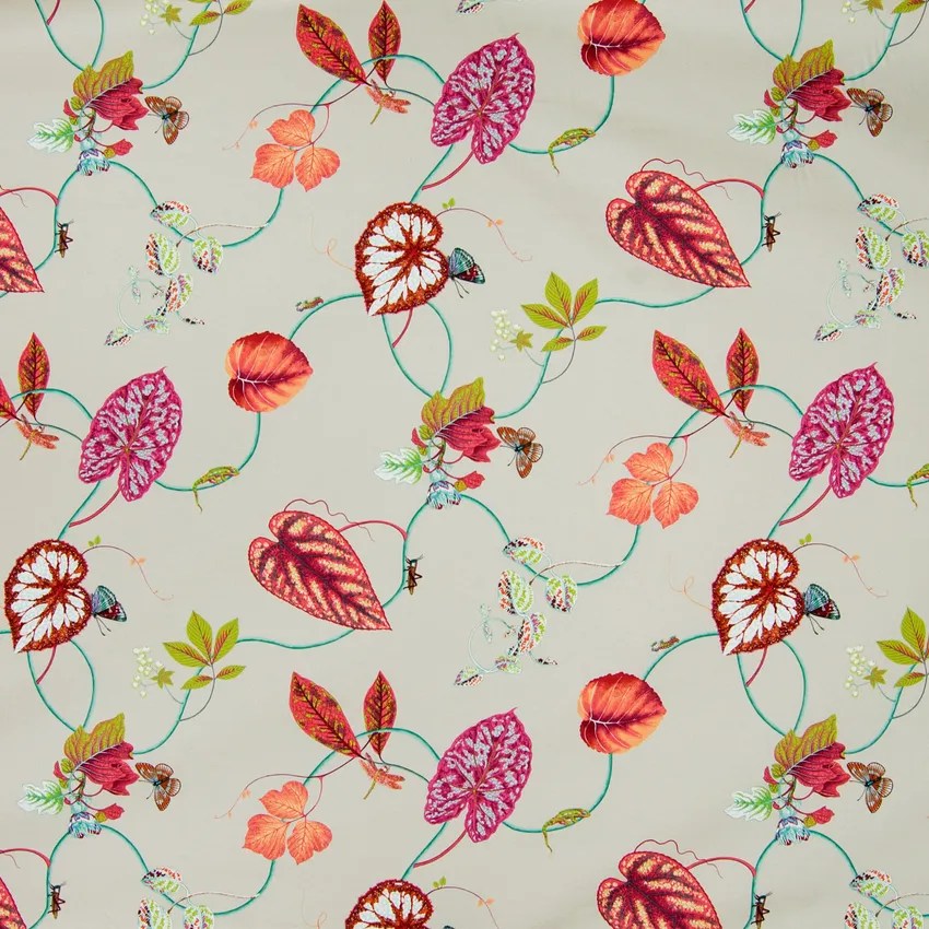 Mushroom Red Animal Print Upholstery Fabric by the Yard G6748 KOVI