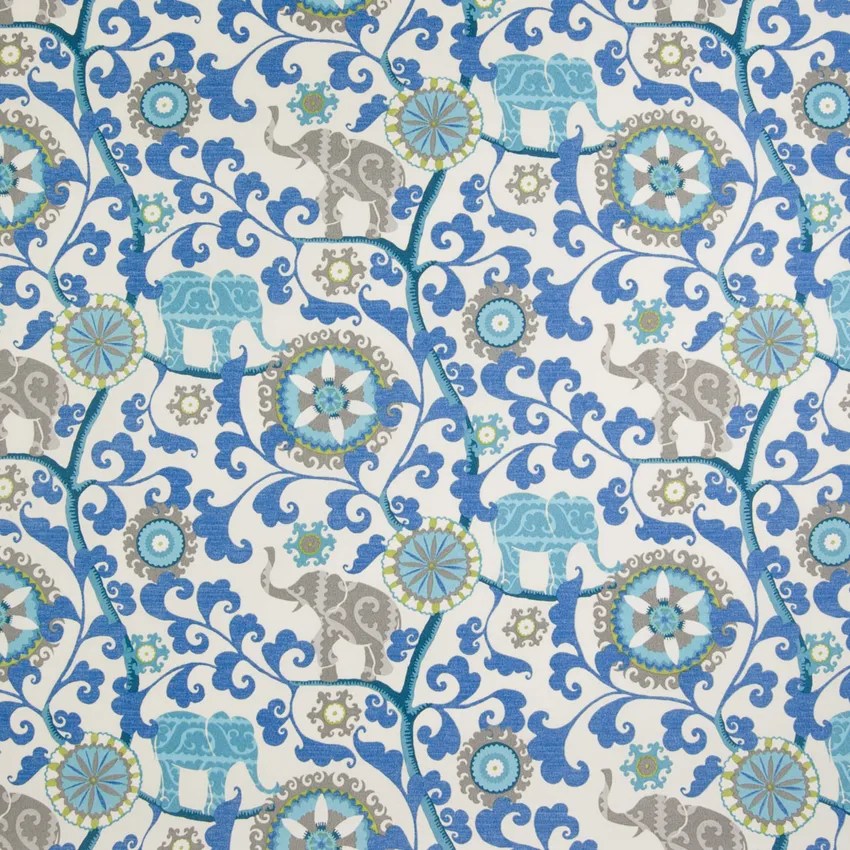 Sapphire Blue Animal Print Upholstery Fabric by the Yard G1893 KOVI