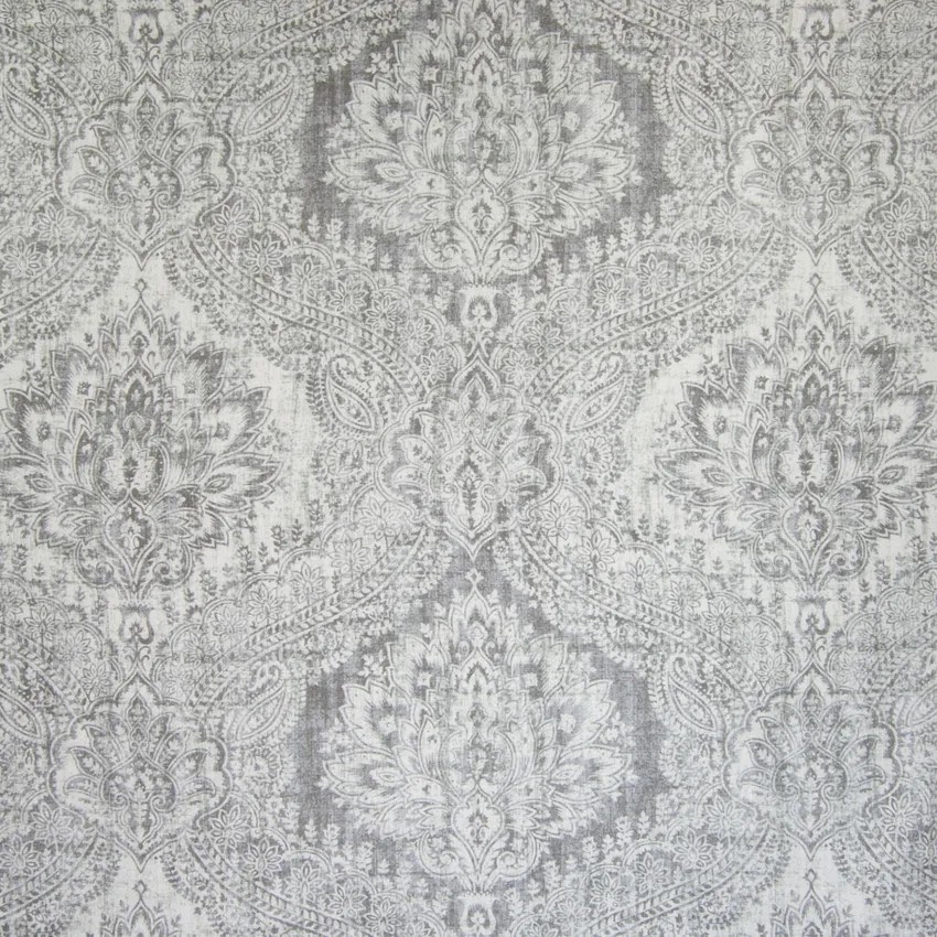Dove Gray Floral Cotton Upholstery Fabric by the Yard G3274 KOVI Fabrics