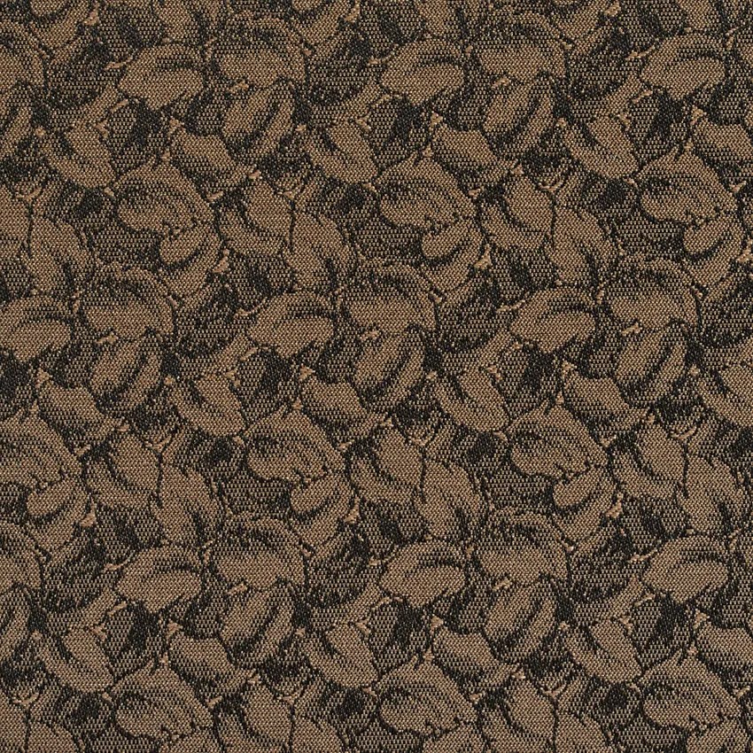 Java Black and Brown Foliage Leaf Pattern Damask Upholstery Fabric