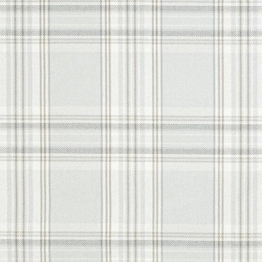 Powder Blue and Grey Plaid Woven Patterns Upholstery Fabric by the Yard