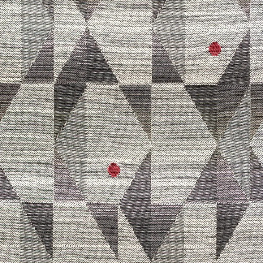 Launch Day Granite Grey and Orange Geometric Woven Upholstery Fabric by