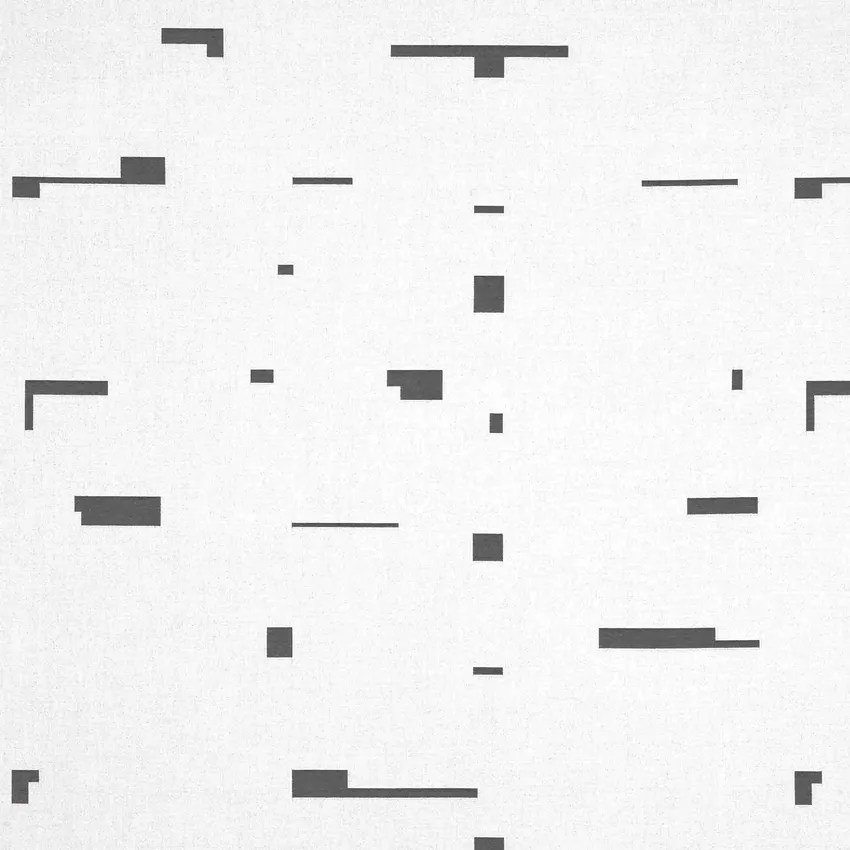 Stuttgart Cinder Grey and White Geometric Woven Upholstery Fabric by