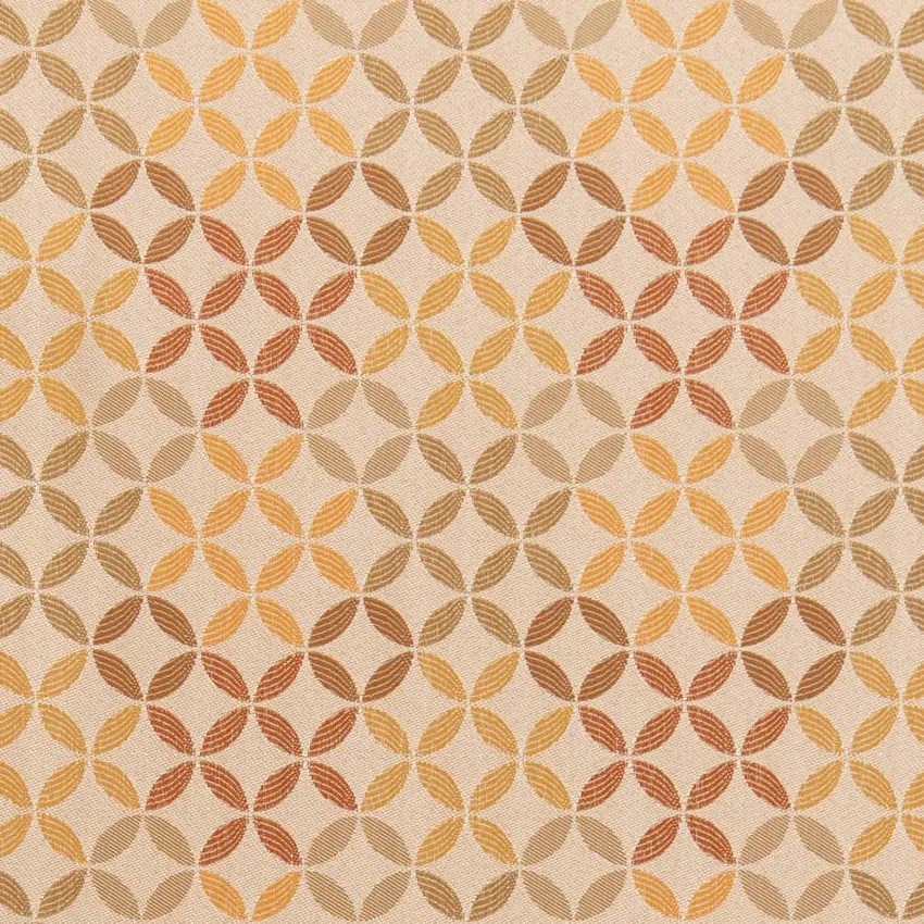 Marigold Coral and Gold Contemporary Fade Resistant Upholstery Fabric