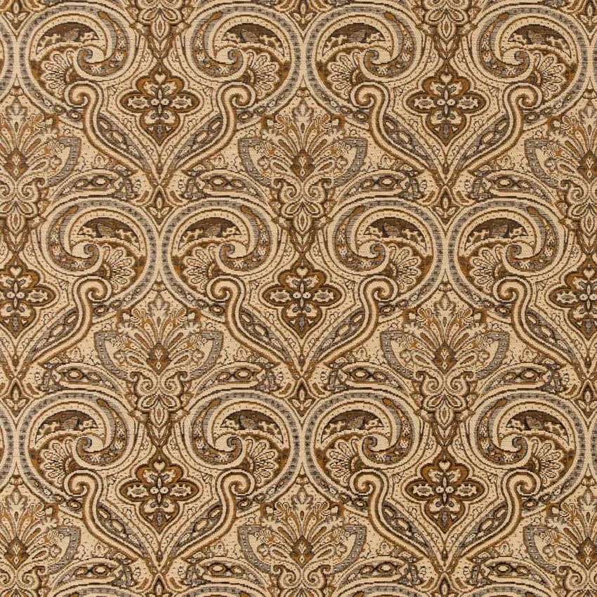 Barley Brown Heirloom Fade Resistant Upholstery Fabric by the Yard