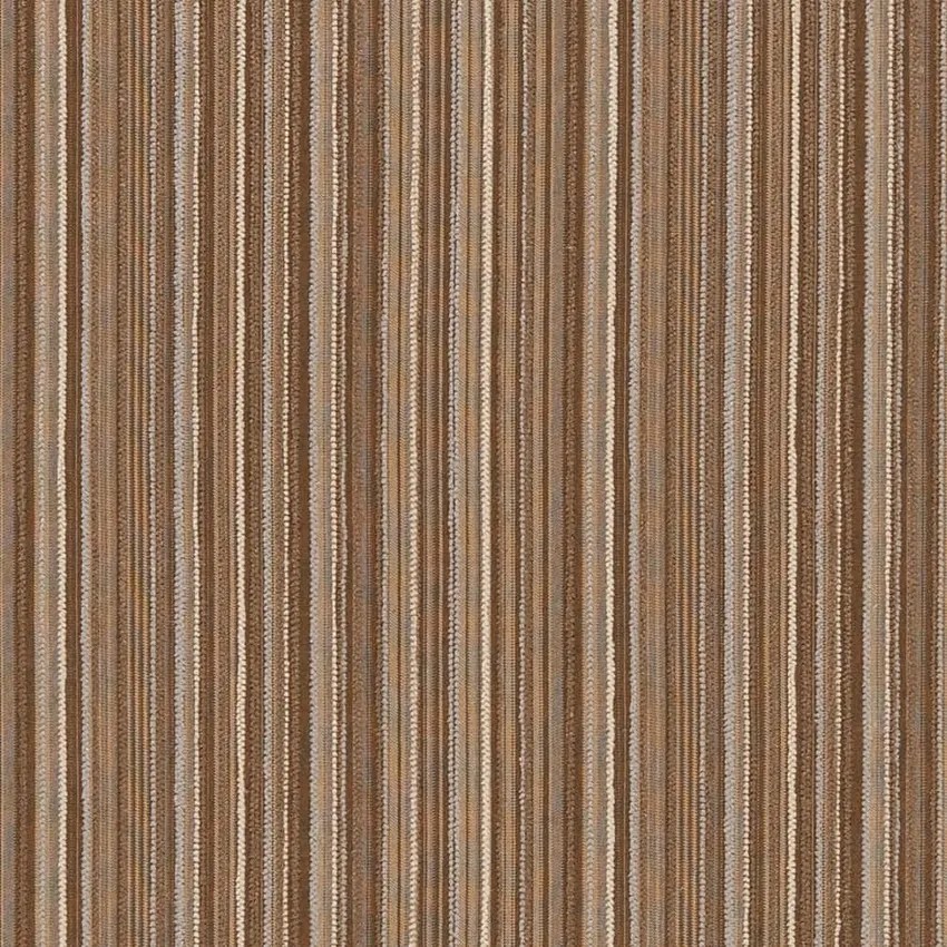 Nutmeg Brown Stripe Fade Resistant Upholstery Fabric by the Yard