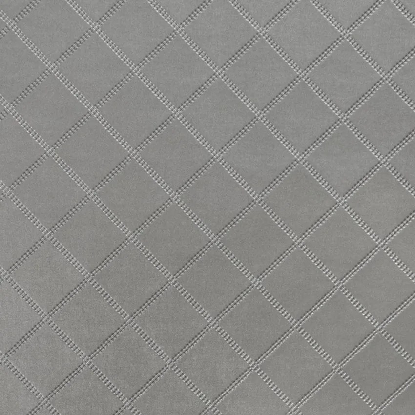 Chrome Grey Silver Abstract Geometric Vinyl Upholstery Fabric by the Yard