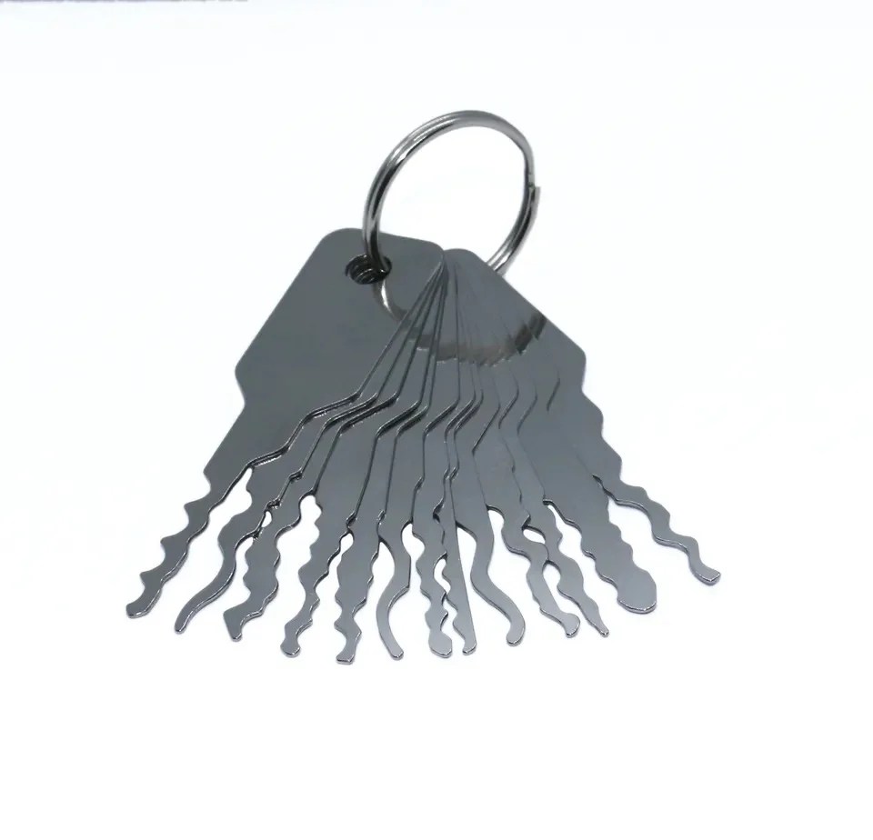 KSEC Pro Pick Cylinder Jigglers Set Skeleton Key Tools for Wafer