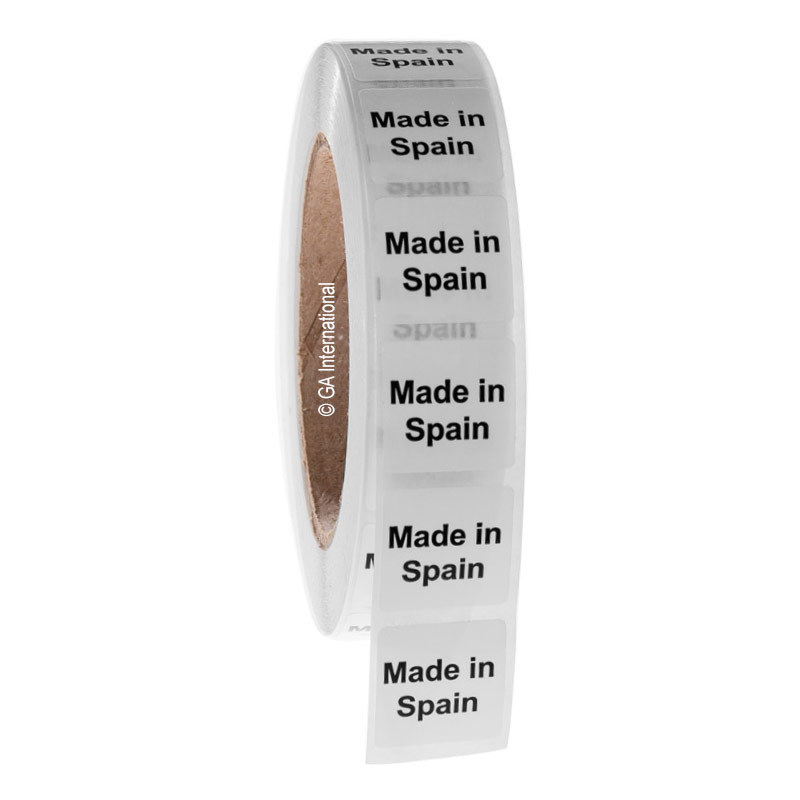 Made in Spain OilProof Country of Origin Labels 1" x 1" ABA1032