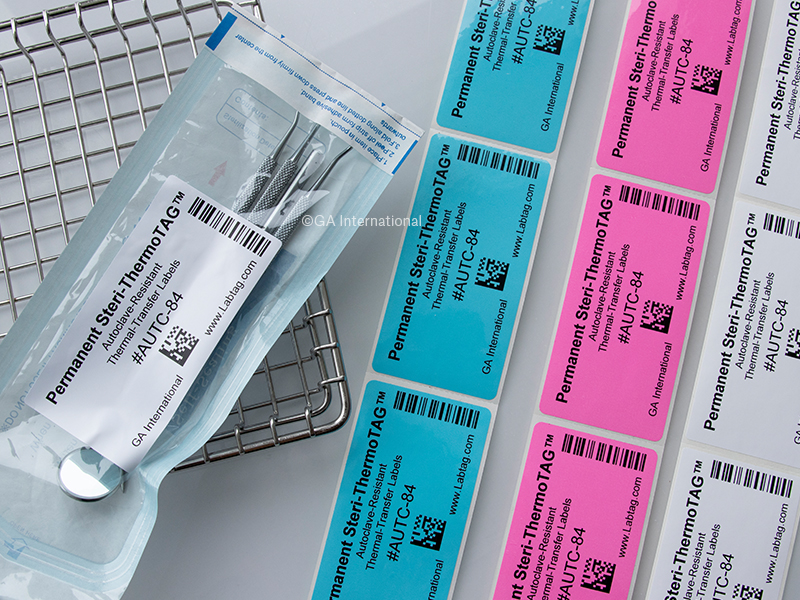 Permanent AutoclaveResistant ThermalTransfer Labels 1" x 0.6875" 