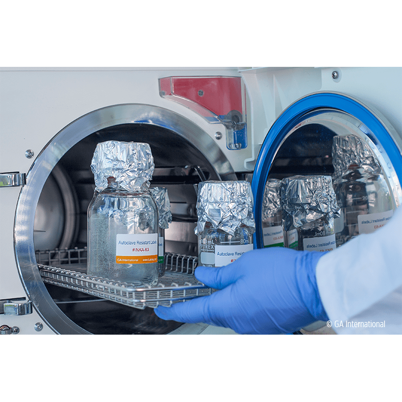 AutoclaveResistant Inkjet Labels (US Letter Size) 2" x 1.125" INKA