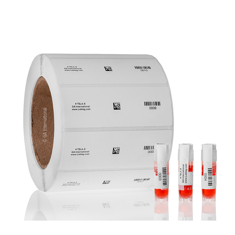 TamperEvident Cryogenic Labels For Vials 3.81" x 1.375" TELA5