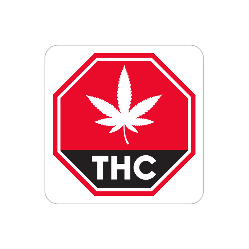 THCStandardized Cannabis Symbol (Canada) Labels 1" x 1" WLA0171P