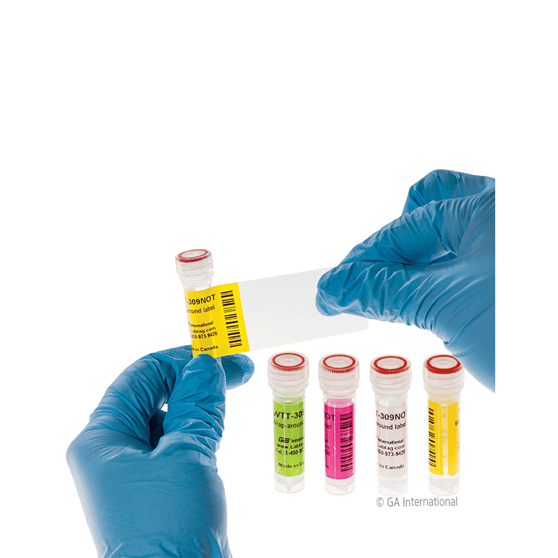 WrapAround Cryo & AutoclaveResistant ThermalTransfer Labels 1" x 1