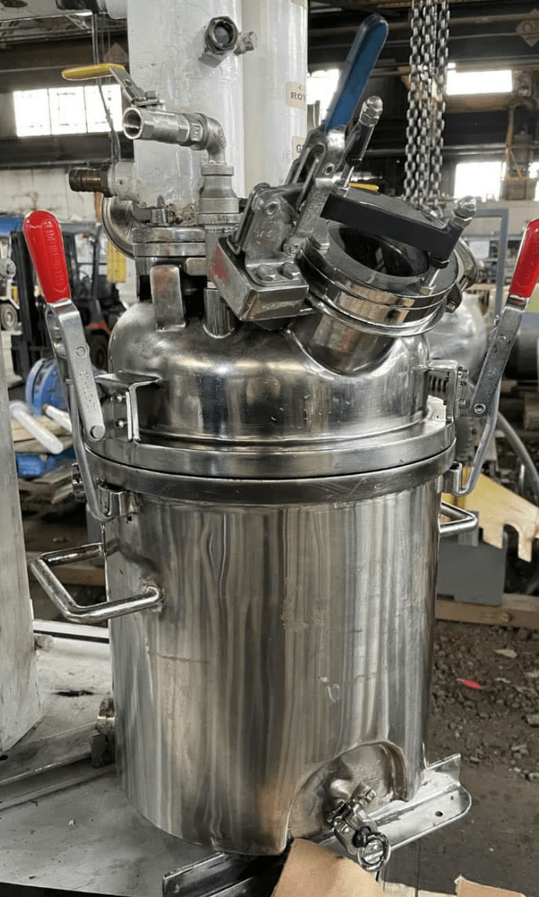MYERS TRIPLE SHAFT VACUUM MIXER WITH DISPERSER & DISCHARGE PRESS