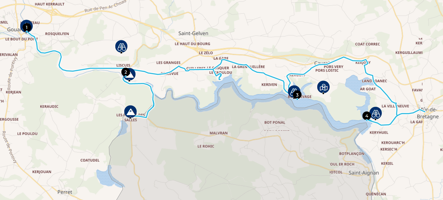 Jour 2 Canal de Nantes à Brest et Lac de Guerlédan Gouarec Côtes