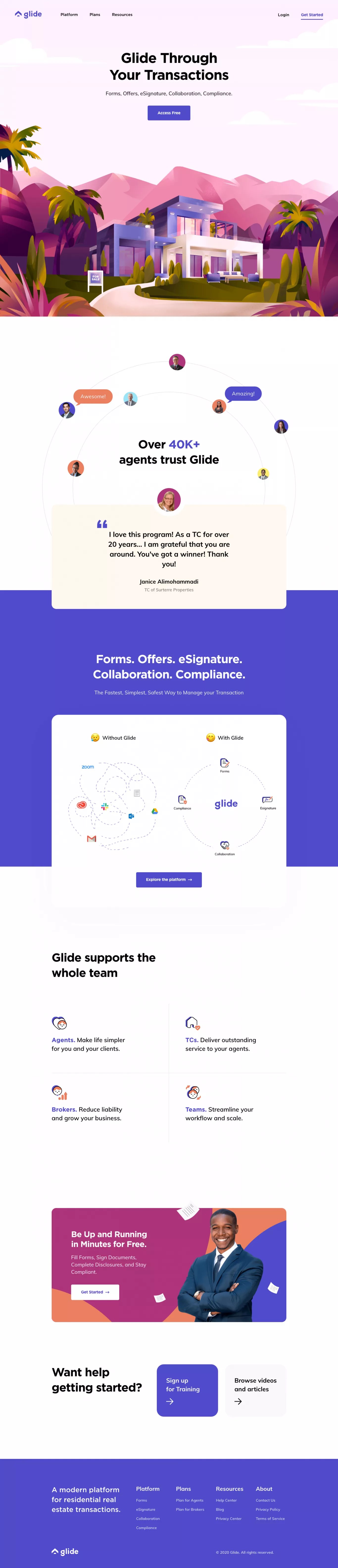 Glide Innovative Real Estate Transaction Management on Landbook get