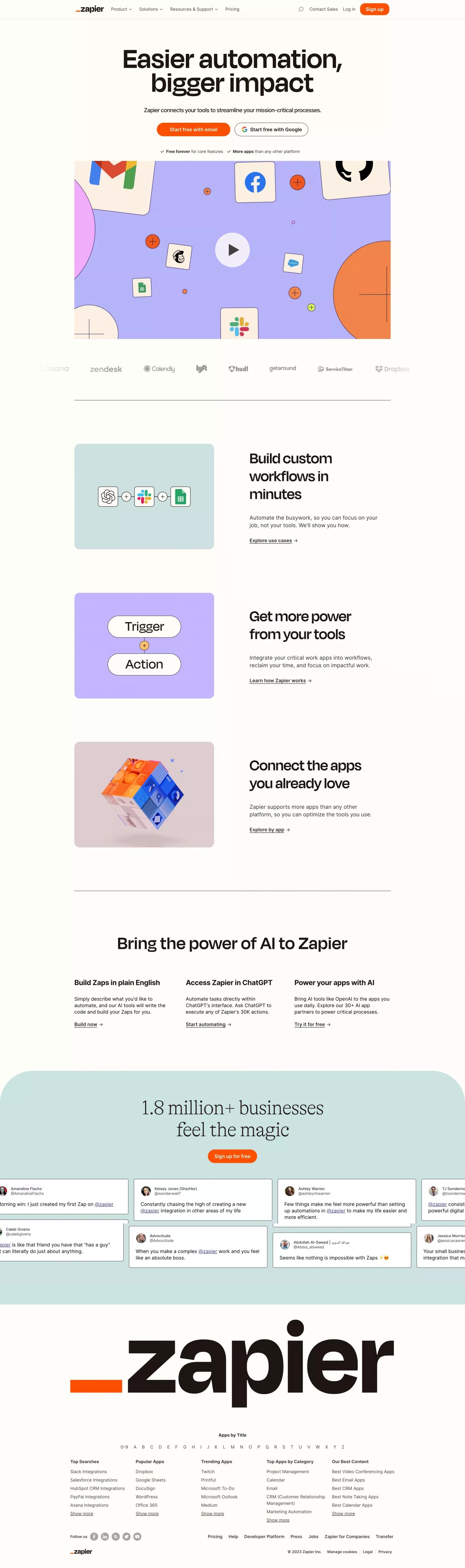 Zapier Automation that moves you forward on Landbook get inspired