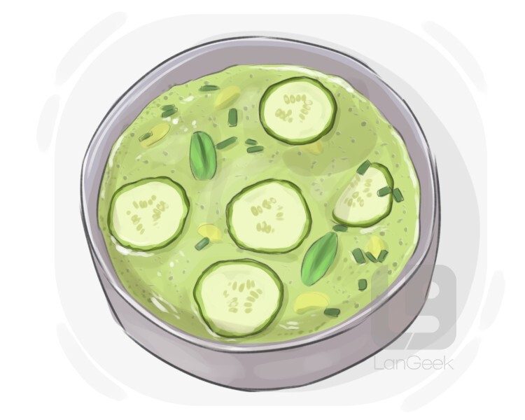 Definition & Meaning of "Cucumber soup" LanGeek