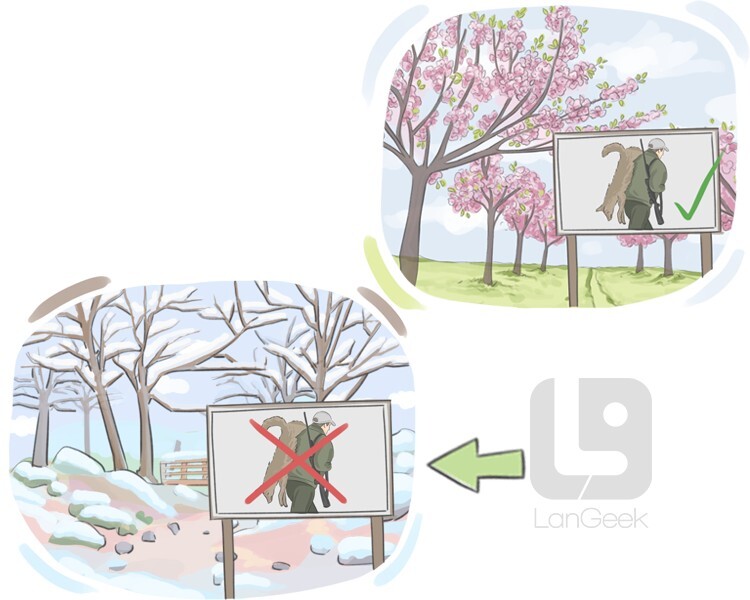 Definition & Meaning of "Out of season" LanGeek