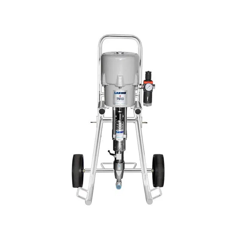SIRIO 321 Stainless steel pneumatic airless wash pump SS trolley