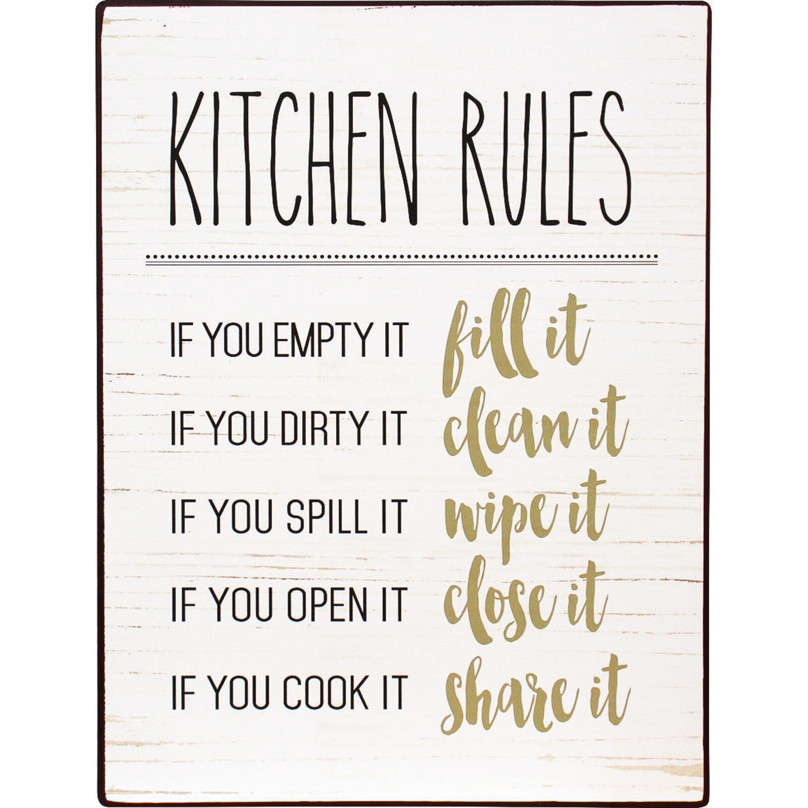 Wholesale Metal Sign Kitchen Rules Australia Buy Homewares And