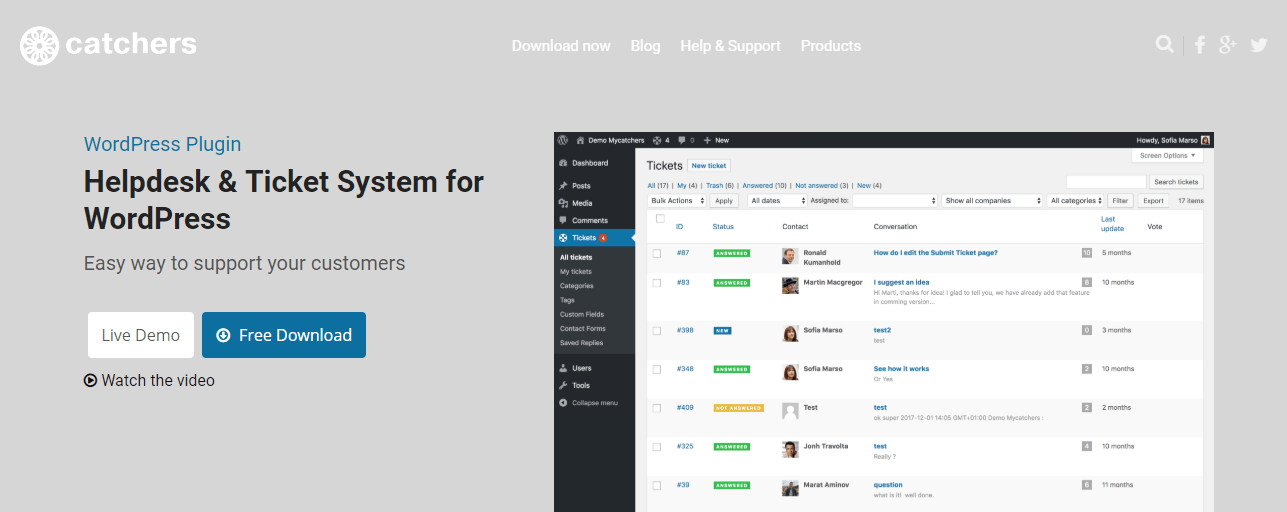 Bootstrap ticket system template free