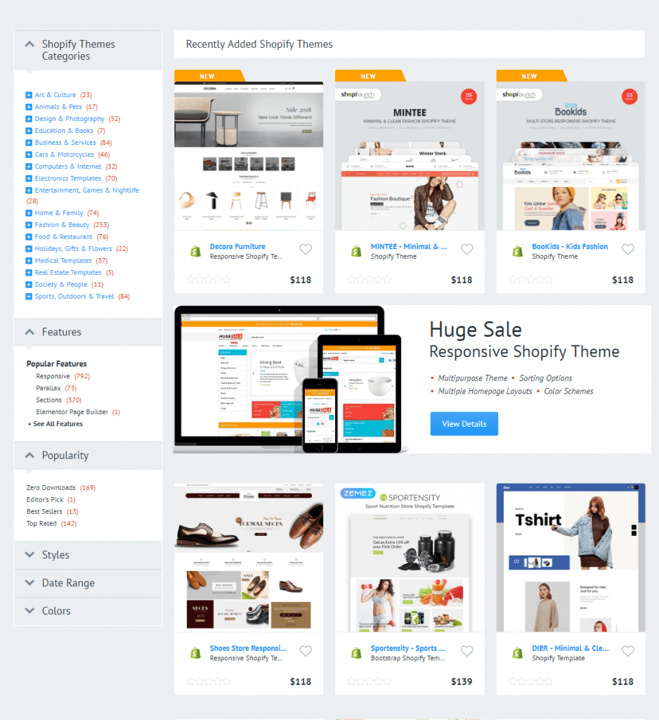 Places to Find the Best Premium Shopify Themes for your Shopify
