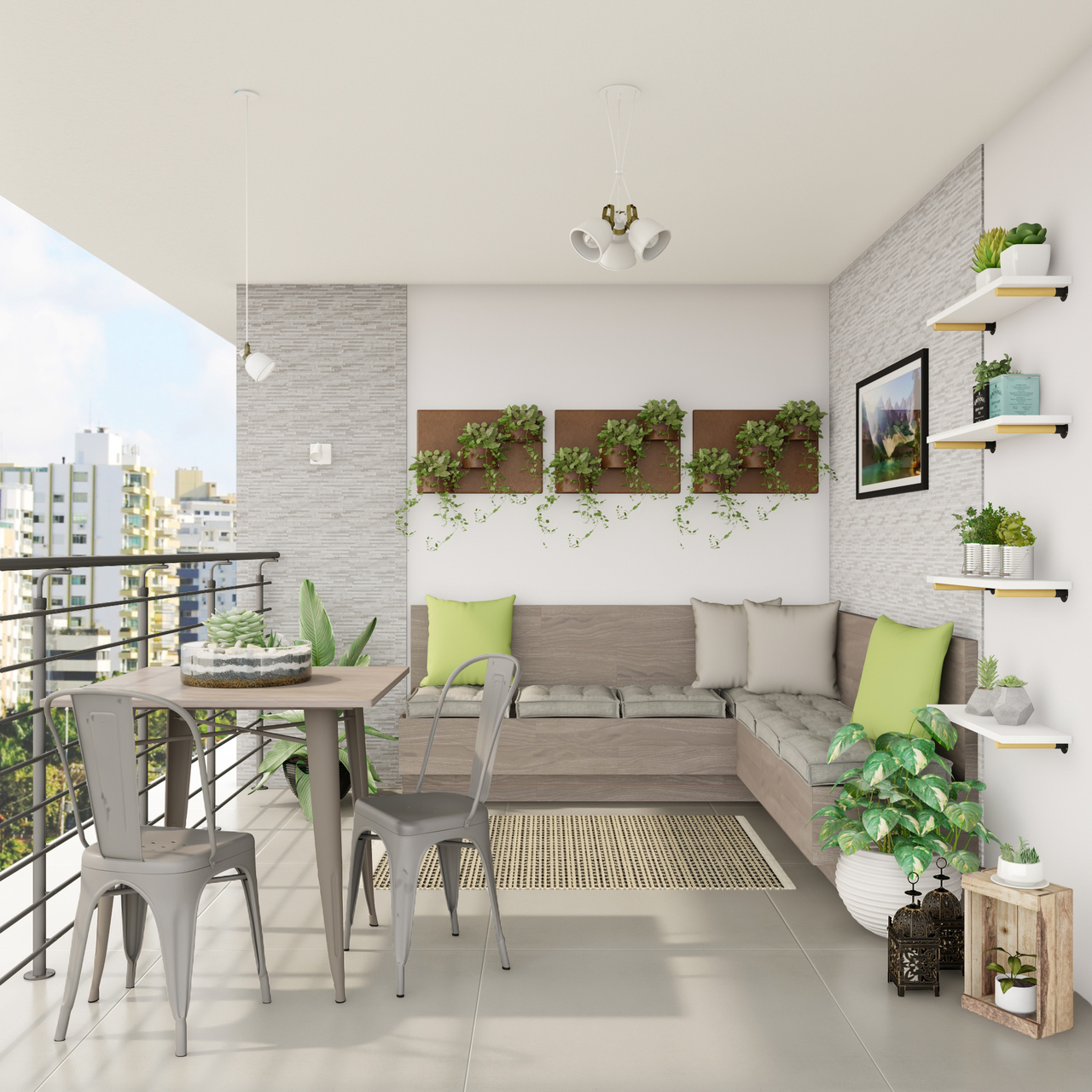 Varanda com Sofá de Canto Fotos para se inspirar Leroy Merlin