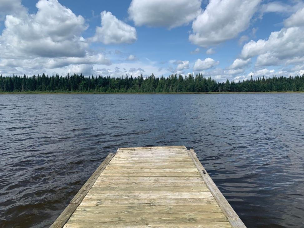 Chalet au bord d'un lac ensemencé, 4 à 6 personnes, bien équipé, très