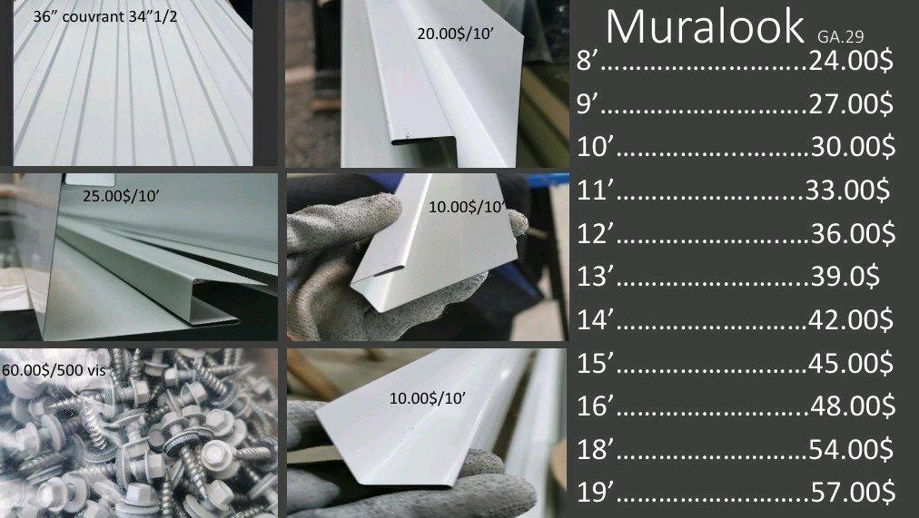 TÔLE PANNEAUX REVÊTEMENT INTÉRIEUR MURALOOK BLANC EN STOCK Neuf à