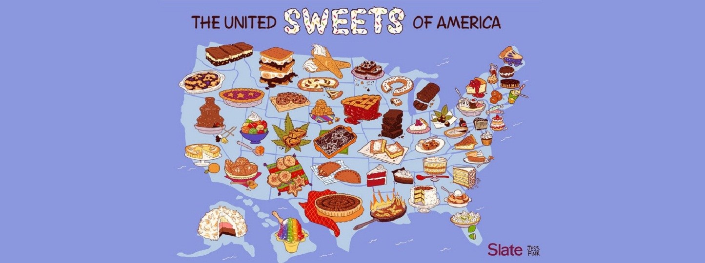 You've Got to See This Map of the United States Organized by Desserts