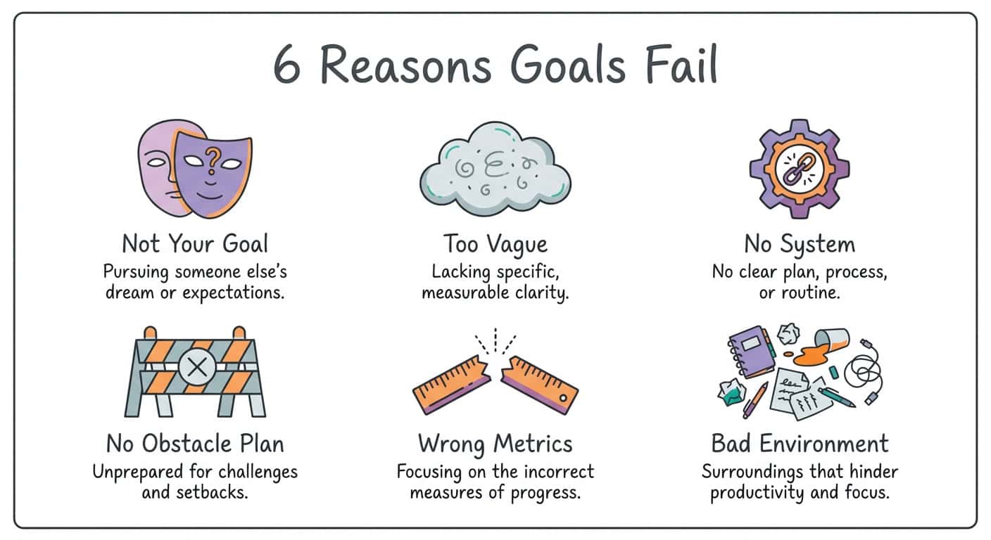 Why Do I Keep Failing My Goals? The Real Reasons + How to Actually