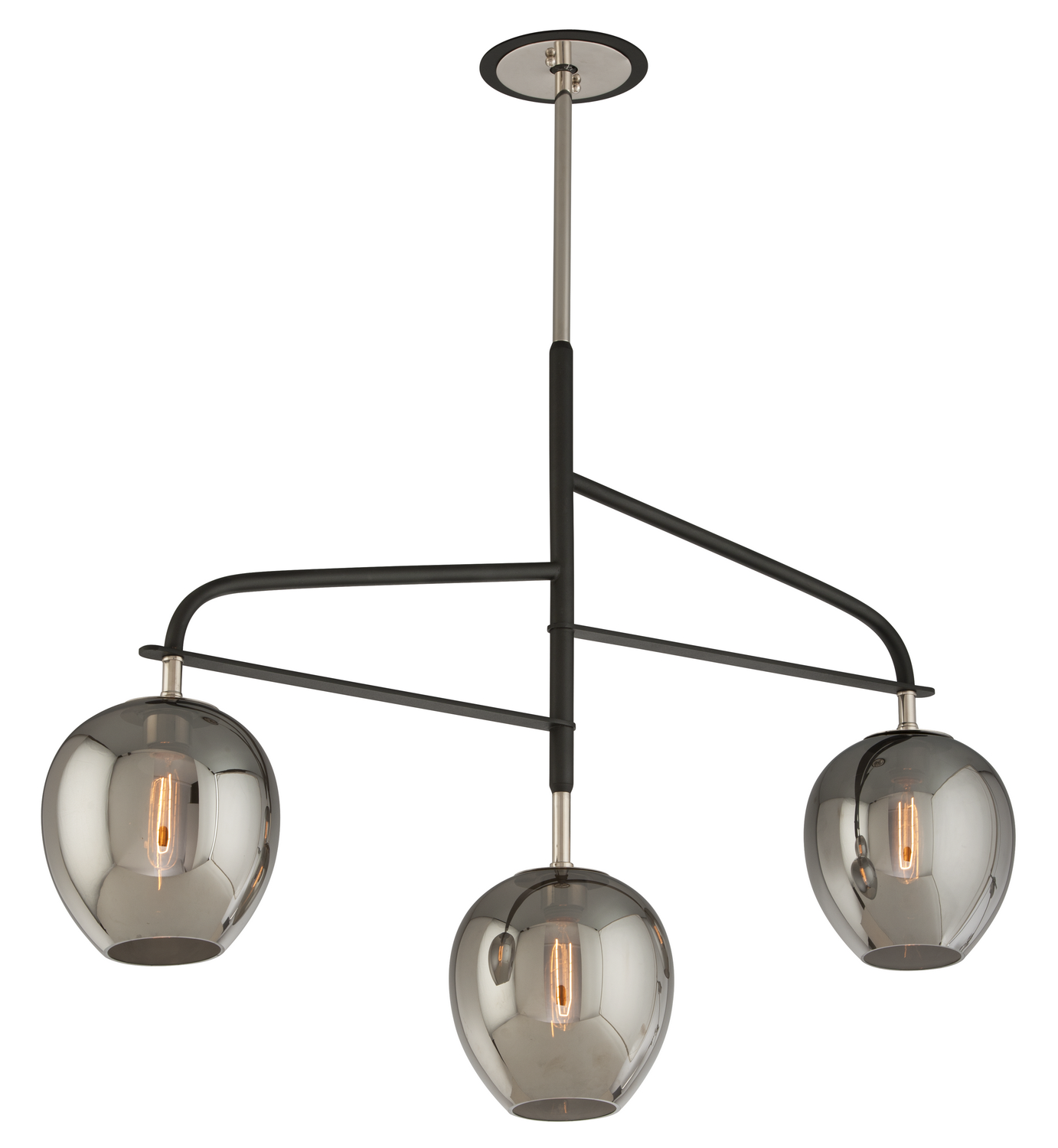 Troy Lighting F4299 Three Light Isl Pendant Odyssey Carbide Black ed
