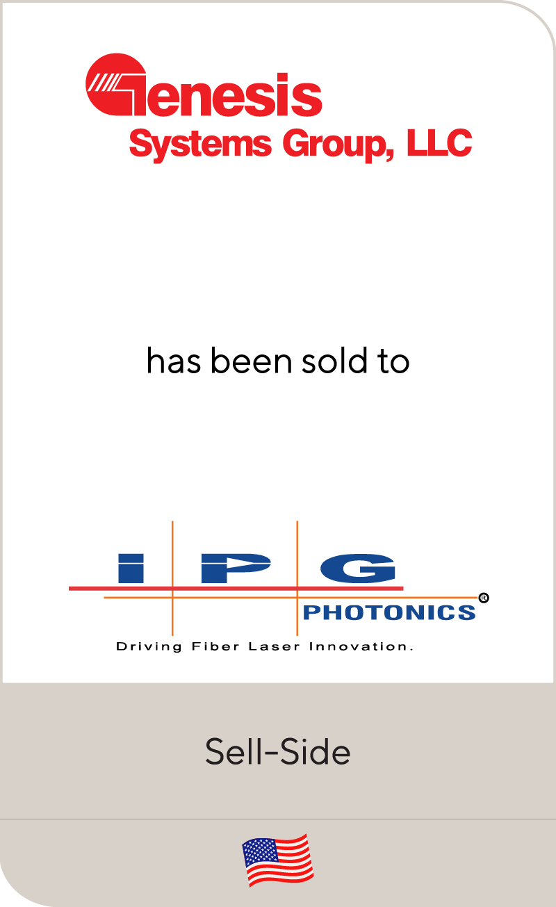 Genesis Systems Group has been sold to IPG Photonics Lincoln