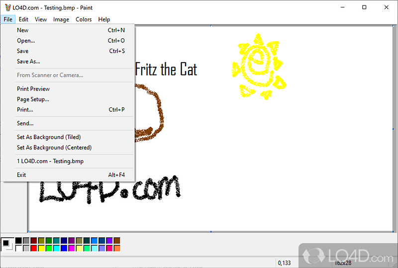 Microsoft Paint Screenshots