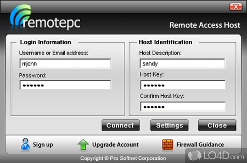Remote Access Host Screenshots