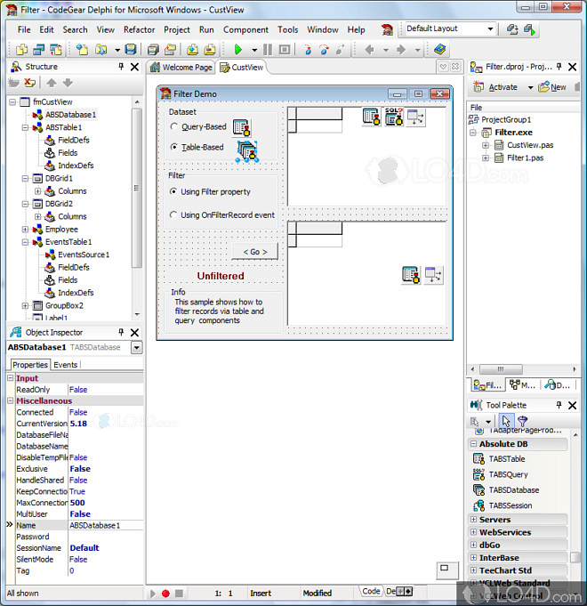 Absolute Database viewer