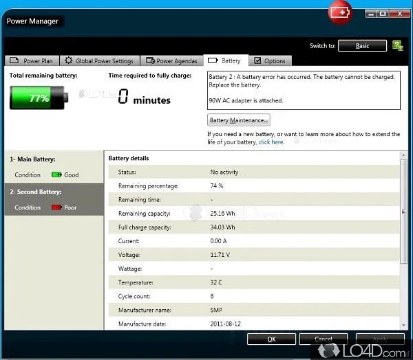ThinkPad Power Manager Screenshots