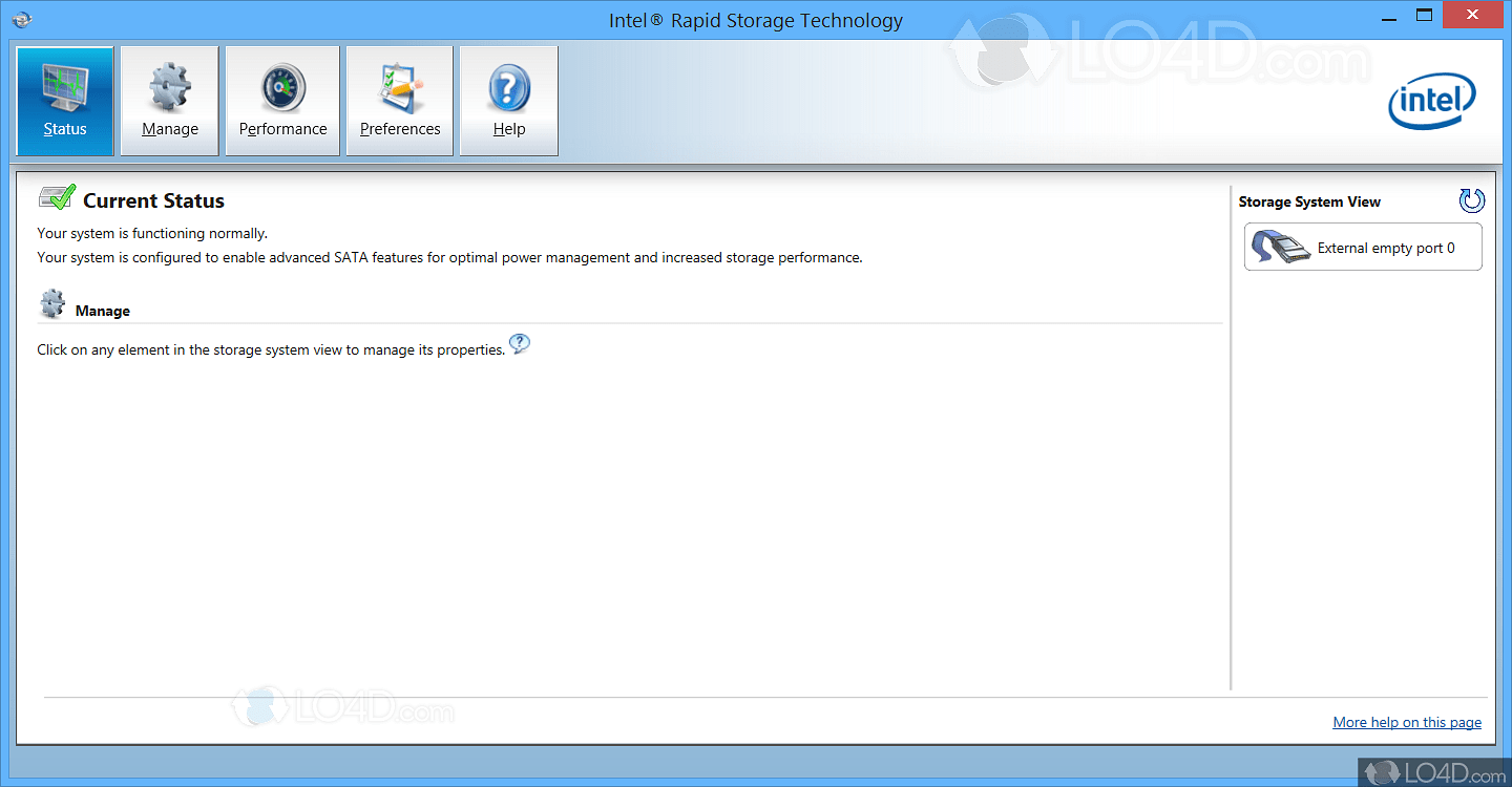 Intel Rapid Storage Technology download Windows 7 64 bit